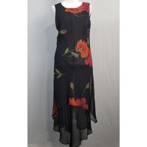 Elena sheer floral sleeveless beaded dress size M Y2K whimsigoth fairy grunge